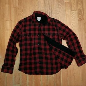 Gap Shirt Jacket Red Check Pattern Size Small